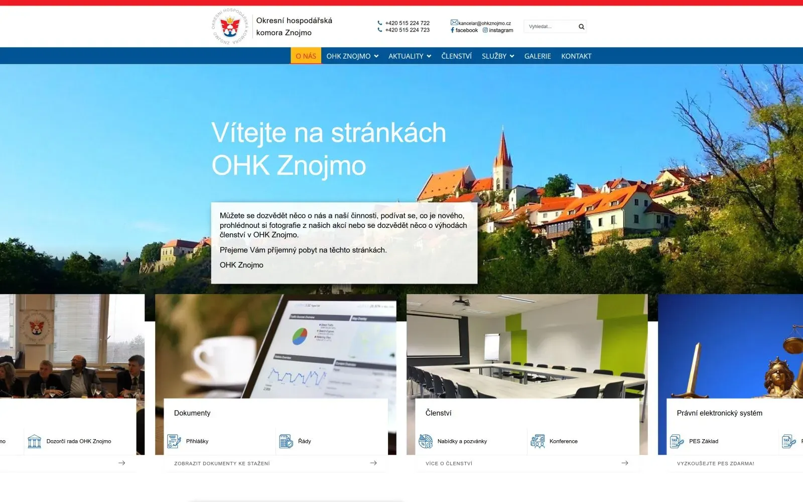 Náhled webu OHK Znojmo